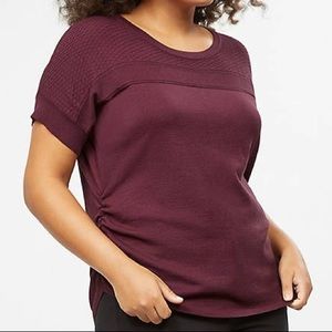 Lane Bryant Short Sleeve Textured Light Sweater
